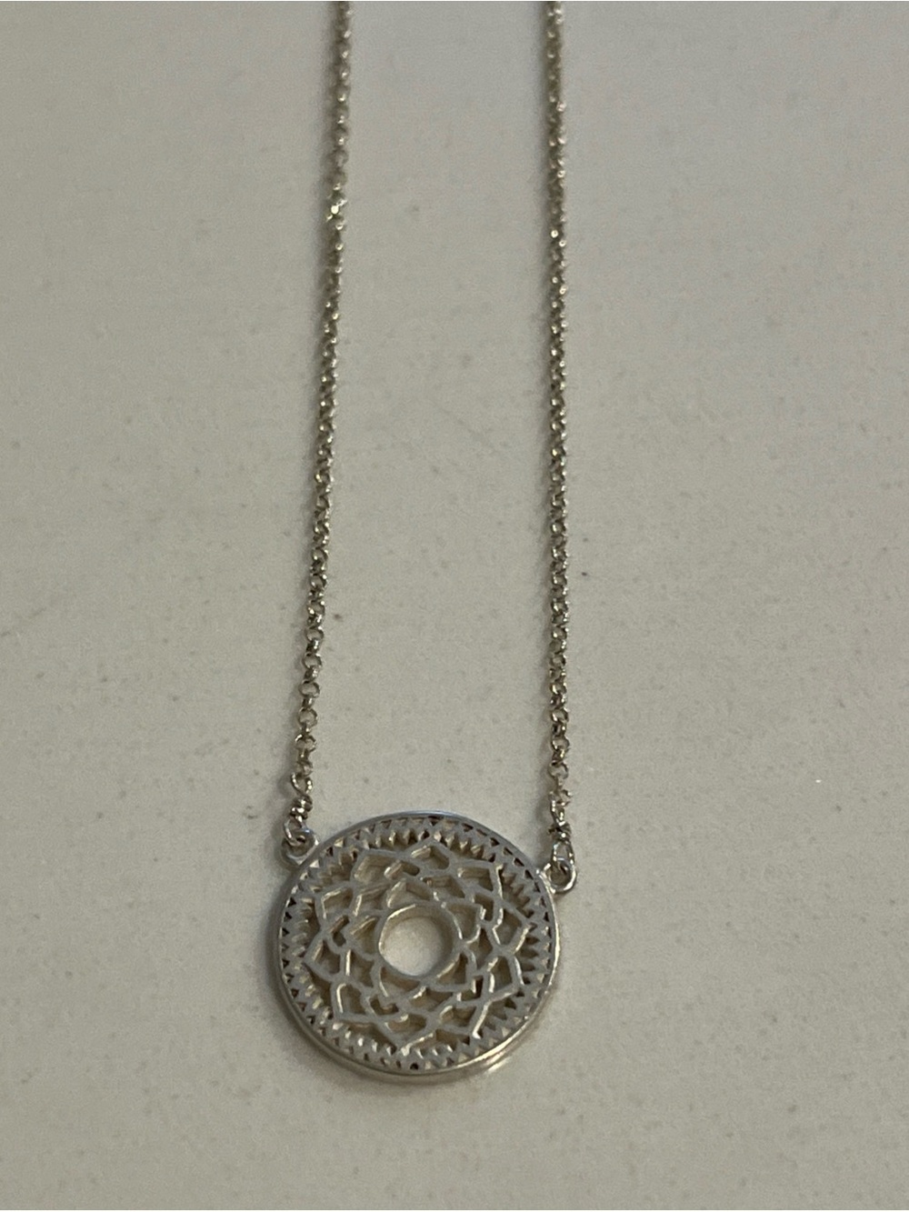 Vintage Dogeared Sterling Silver "Circle of Abundance" Pendant Necklace